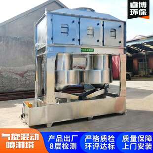 除尘洗涤塔漆雾烟尘不锈钢旋流塔废气处理净化设备气旋混动喷淋塔