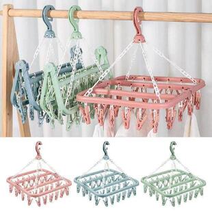 Folding Clothes Hanger Dryer Windproof Socks Underwear