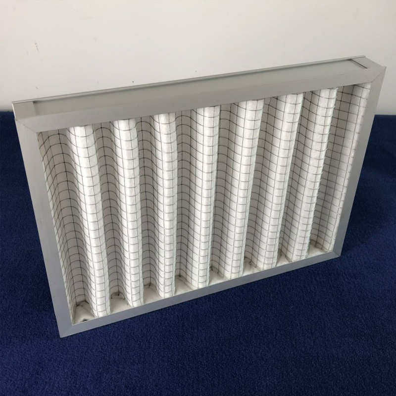 板式折叠过滤器过滤网 G4粗效铝框初效镀锌框空气过滤器