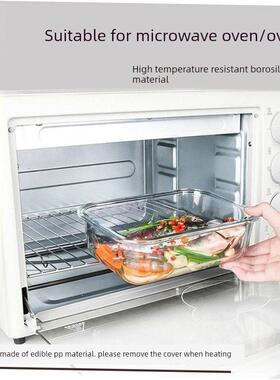 microwave oven lunch box glass food storage container sealed