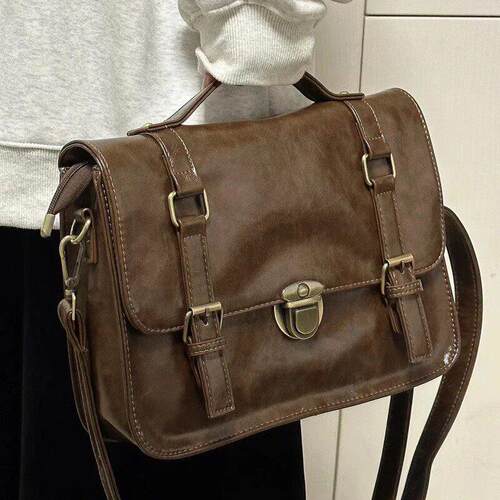 Japan Preppy Style Uniform Shoulder School Bags for Women PU