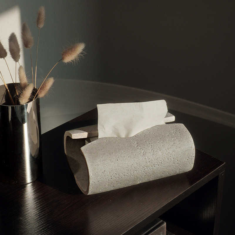 砂岩洞石纸巾盒客厅高档轻奢高级感桌面茶几高端创意侘寂风抽纸盒,家居饰品,装饰纸巾盒,淘宝优惠券,粉丝福利购,淘宝优惠卷