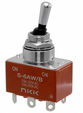 IP68防水6脚两档钮子开关型号S-6AW/B小型摇杆