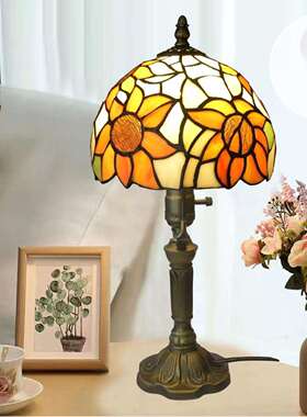 蒂尼玻璃台灯豪华玻彩璃灯Nc29台罩灯室内凡装饰氛围灯床头阅读书