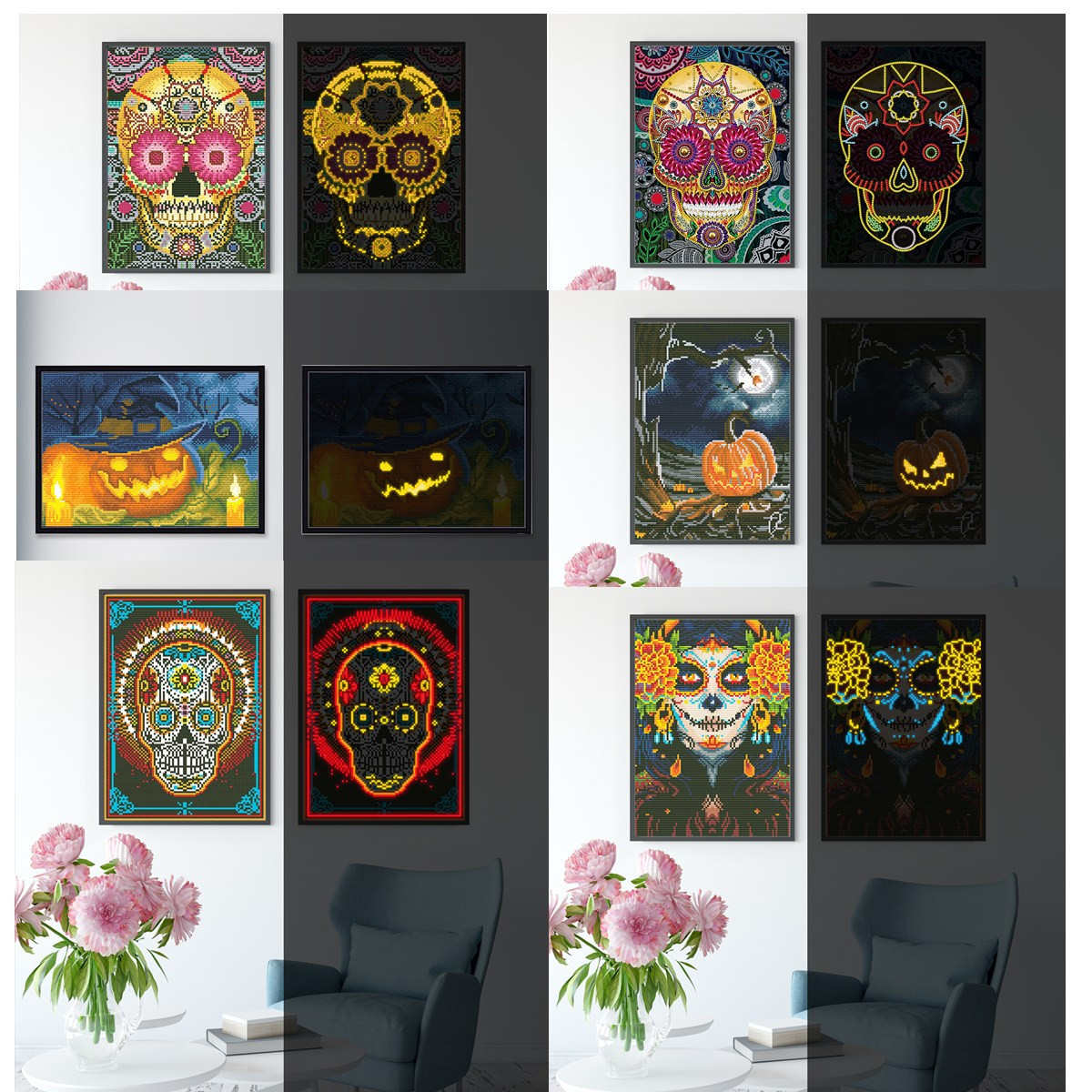 钻石画周边 5d手工十字绣夜光钻石绣客厅卧室装饰画