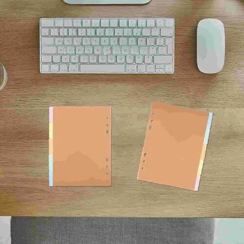 2 Pcs Index Page Divider Plastic Colorful Classification