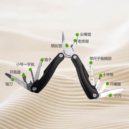 户钳外折叠钳子锈钢组合便式露营携工CHY具礼品折叠不钳多功能组