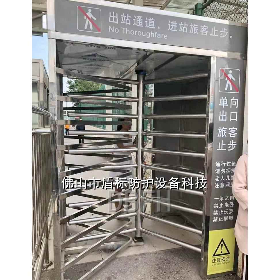 向工地出刷进卡516全高闸员工实名人行通制道护栏杆旋转门封闭式