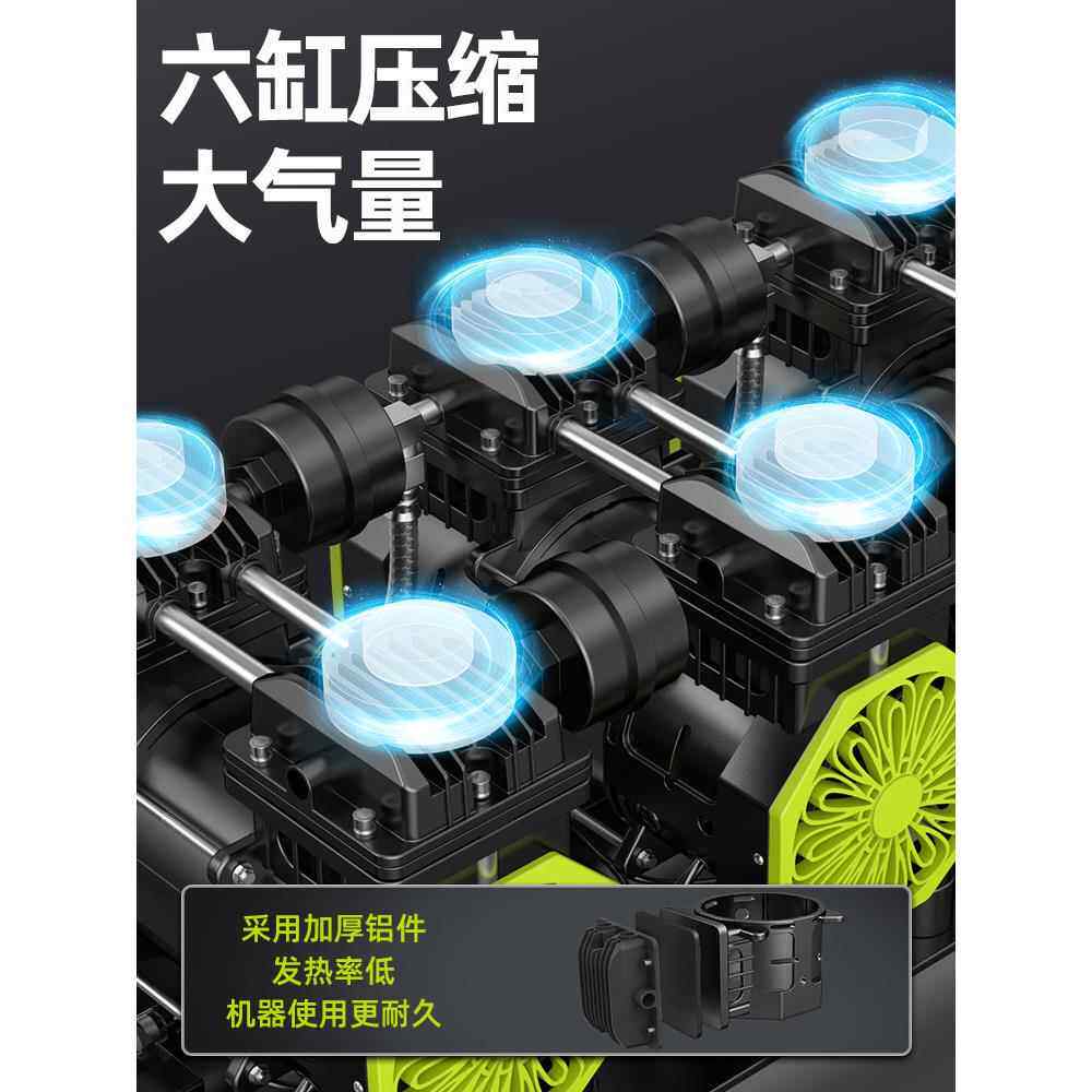 空压机静音无油气泵小型220v工业级空气压缩机便携木工高压打气泵