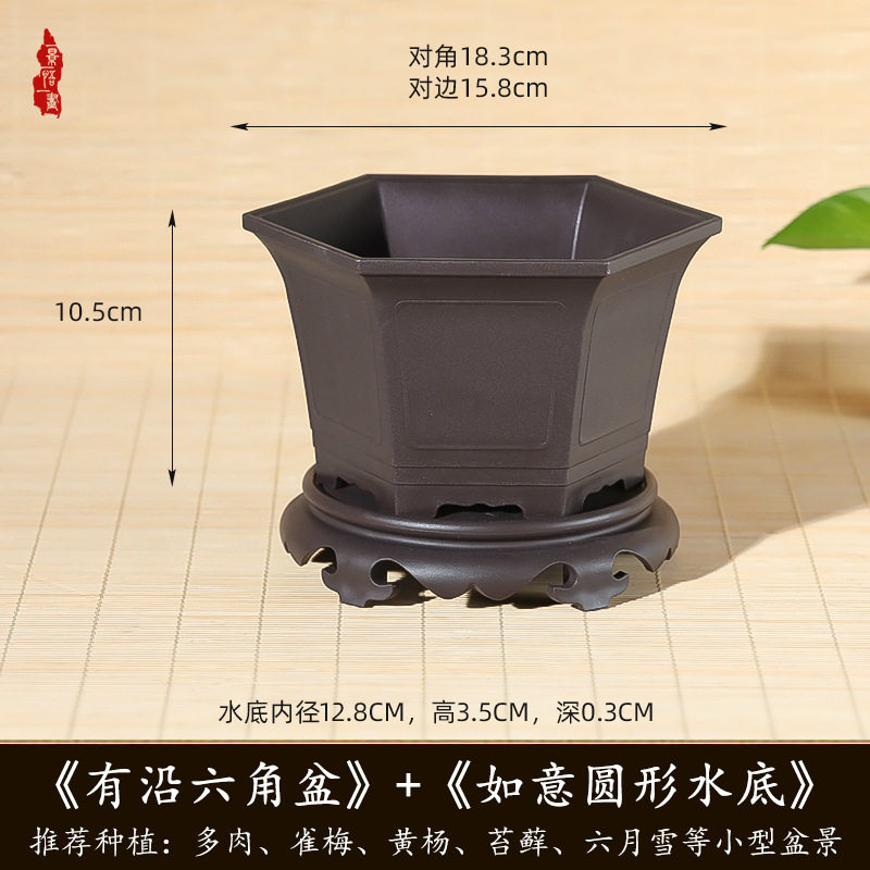 紫砂花盆花盆弹子文竹盆栽花瓶