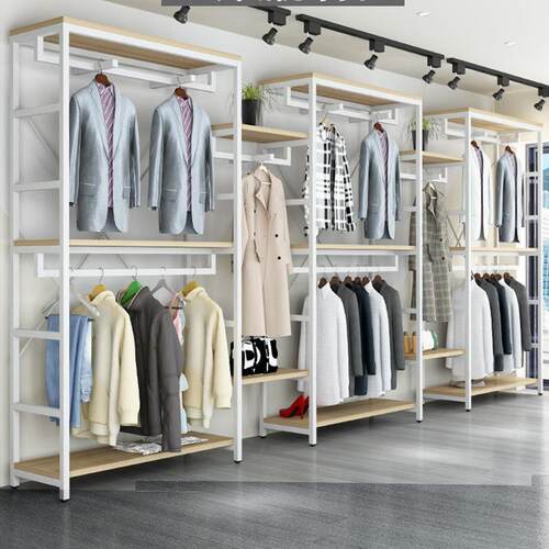 服装店390地展女示衣男架卧室落商场双层挂衣架陈列网红装多层货