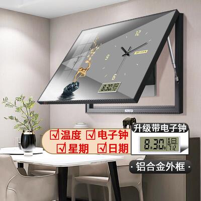万年历电表箱装饰画带钟表免打孔配电箱遮挡箱现代简约电子钟挂画