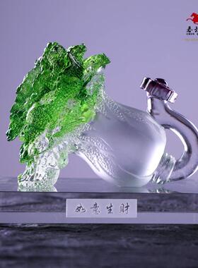 釉面家居装饰，玉菜店开业乔迁礼品吸引财富，客厅前台装饰，财富