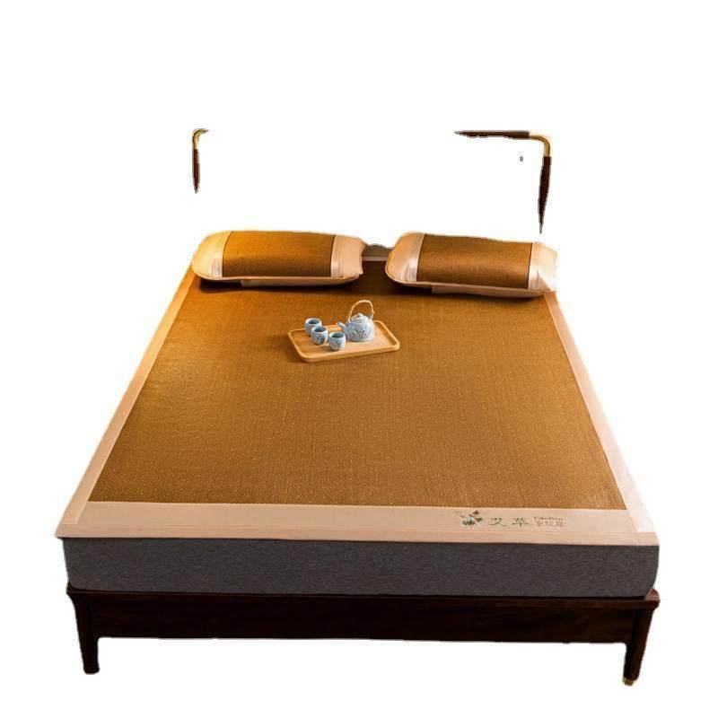 ZZ8N批发艾草驱蚊席冰丝凉席三件套双面古藤席子空调席家用宿舍可,床上用品,藤席,淘宝优惠券,粉丝福利购,淘宝优惠卷