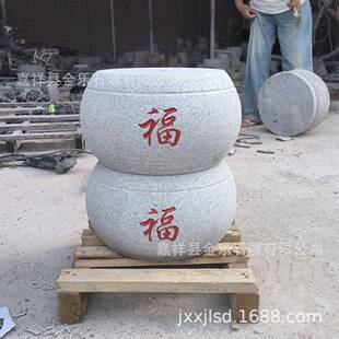 厂家直供花岗岩柱墩石柱顶柱础柱脚石园鼓底座仿古空心家用石鼓