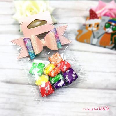 Double Bow Bag Topper Metal Cutting Dies Stencils for DIY