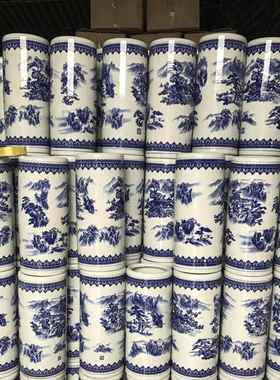 景德镇陶瓷书画卷轴字画缸瓷器青花箭筒帽筒放伞筒大花瓶客厅摆件