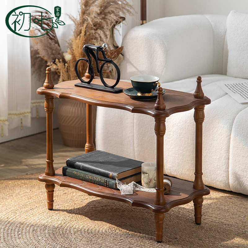 中古风实木多层置物架侘寂风胡桃木色餐厅博古架花店装饰盆栽花架,家装主材,置物架,淘宝优惠券,粉丝福利购,淘宝优惠卷