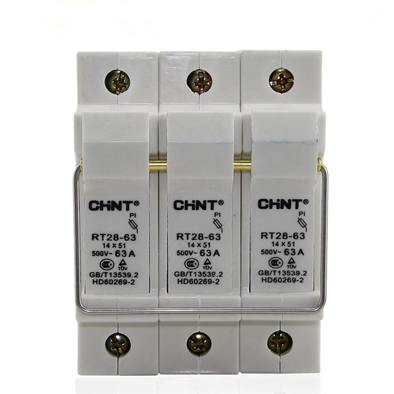 正泰RT28-32-63 1P 2P 3P X带灯不带灯熔断器底座保险丝底座