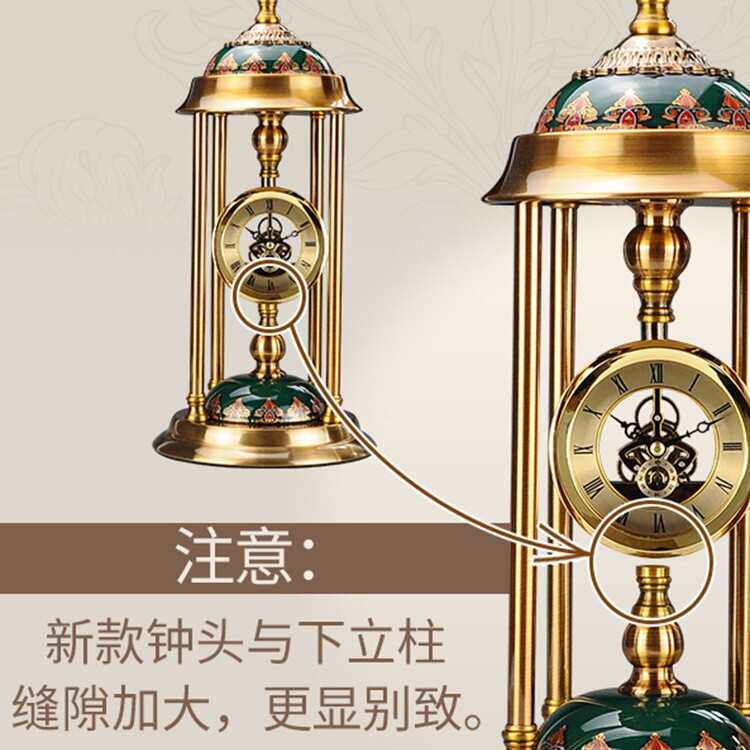 欧式轻奢华台式钟表座钟摆件坐钟摆设创意客厅台钟桌面时钟装饰品