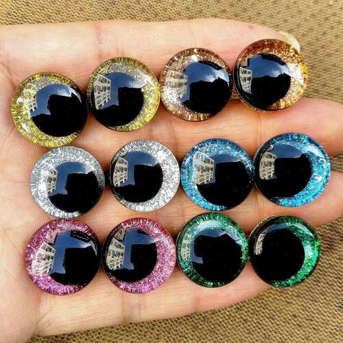 20pcs/lot 3D Glitter Safety Eyes For Toys Amigurumi Trapezoi