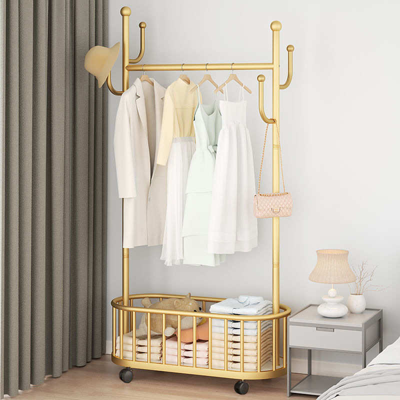 下游爆款衣帽架卧室家用挂衣架批发收纳置物架展示室内落地晾衣架