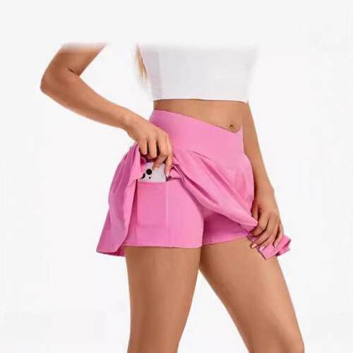 Women Tennis Pleated Skirt Atetic 2 In 1 Workout Golf,