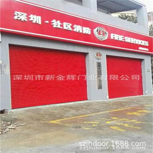 深圳双轨布质卷帘门钢制双层硬质蓝色防火卷帘门免费设计上门安装