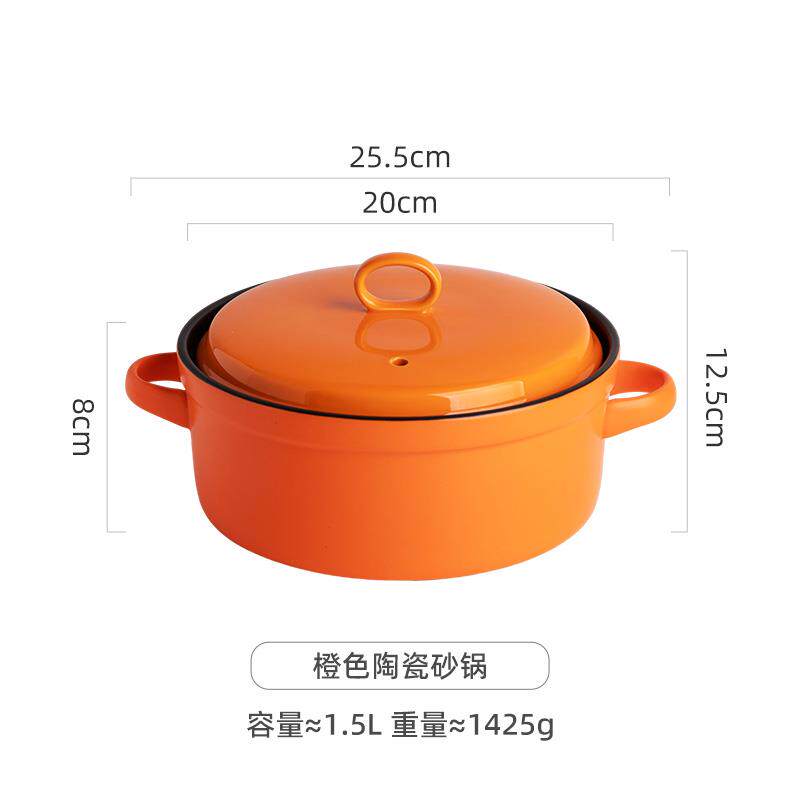 高档陶瓷小砂煲锅家用高温干烧不陶裂砂锅煲纯平耐底浅电炉燃气一
