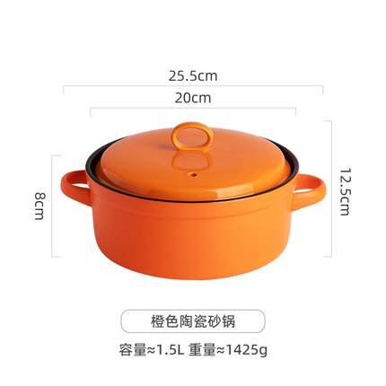 高档陶瓷小砂煲锅家用高温干烧不陶裂砂锅煲纯平耐底浅电炉燃气一