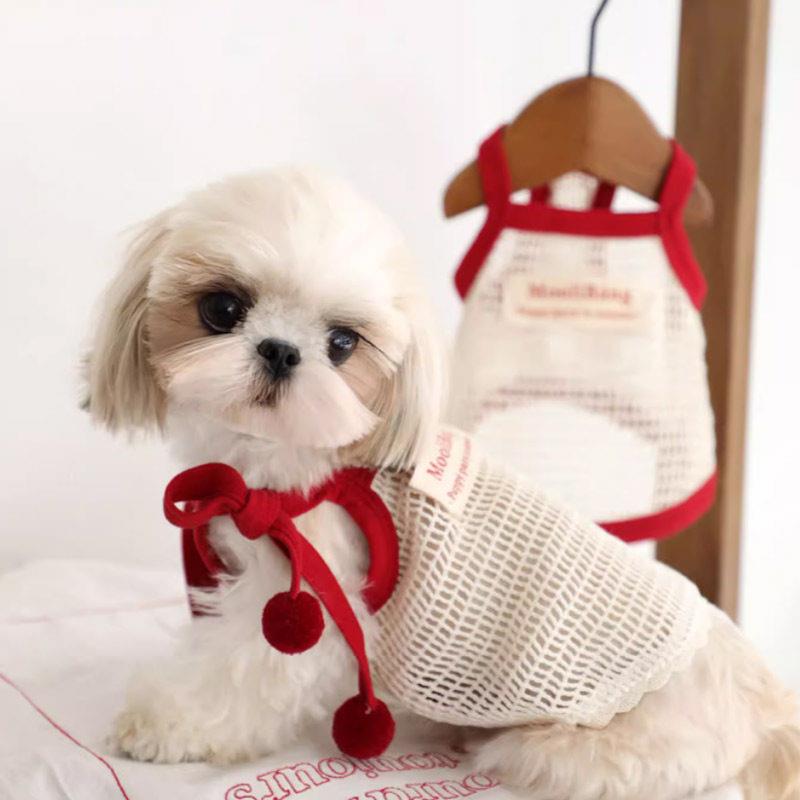西施犬专用衣服小狗狗镂空吊带小背心夏天夏季夏装薄款超小体犬