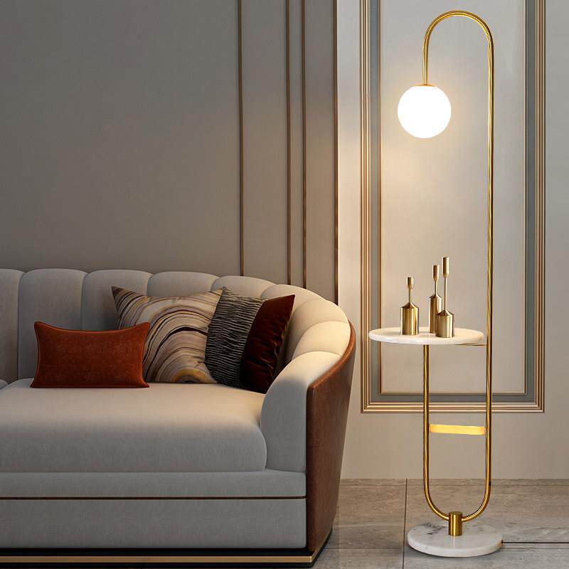 轻奢落地灯客厅卧室沙发旁边茶几摆件网红设计高级感床头置物台灯