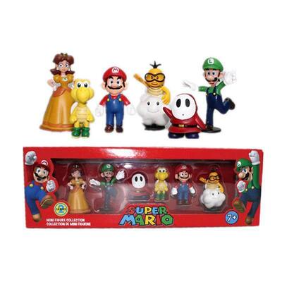 Super Mario Bros PVC Action Figure Toys Dolls Model Set Luig