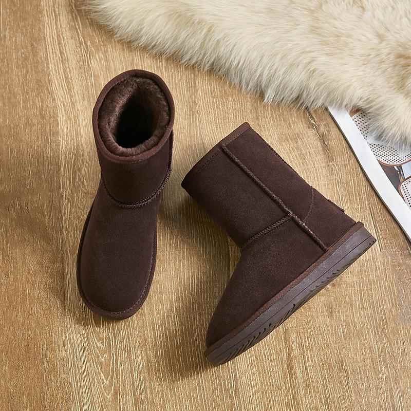 高档保暖棉鞋女高冬加绒雪地靴女2中筒024冬季新款版韩百搭内增短