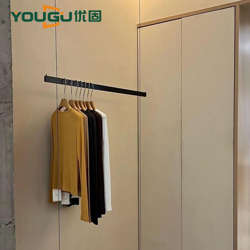 服装店极简悬挂式挂衣架钢丝顶天立地悬吊式天花板吊挂女装店专用