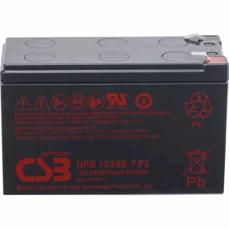 原厂CSB蓄电池UPS12360 7 F2免维护12V360WAPC主机内置备用电池