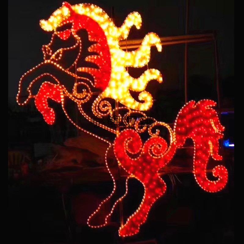 公园广场动物LED马拉车造型灯市政街道美化灯树灯景观灯