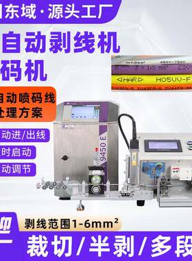 电脑全自动剥线机精度线束加工护套线下切线剥皮喷码一体机