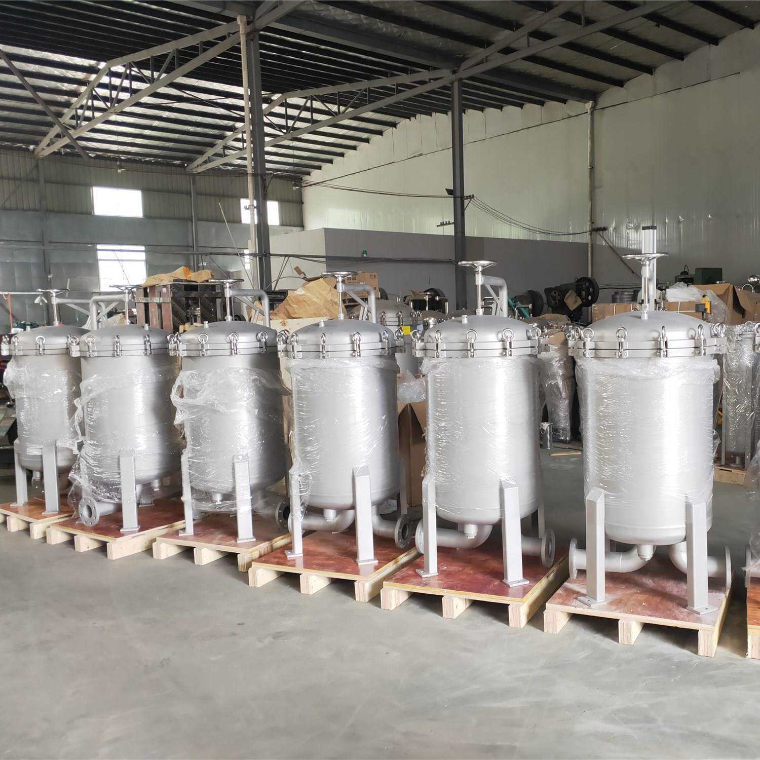 虑达过滤 水处理用 提升摇臂式 不锈钢 三袋袋式过滤器 LDDL-3P2S