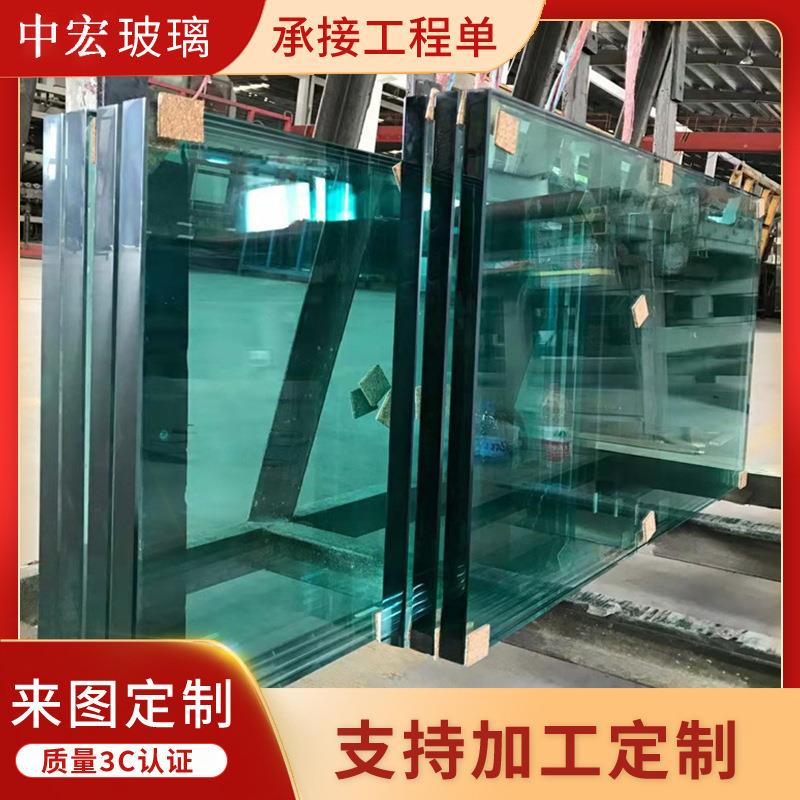 厂家生产19-25MM加厚钢化玻璃餐桌玻璃板圆形长方形