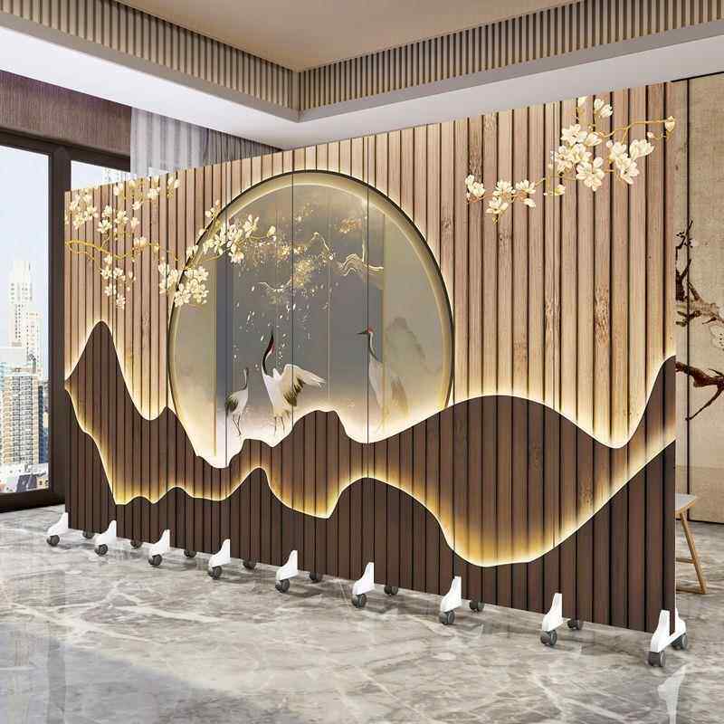 新中包式屏隔风断厅遮挡折屏客厅遮挡玄关酒店客间可屏BHB风直播