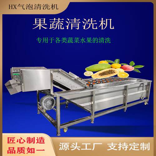 全自动葡萄草莓气泡清洗机无花果清洗设备车厘子苹果桃清洗机器