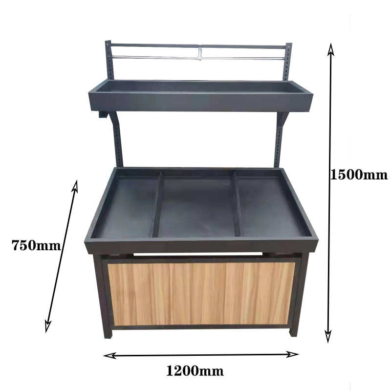 蔬菜 木质现货架超市堆水果水果双层生鲜厂家架展示架批发上海头