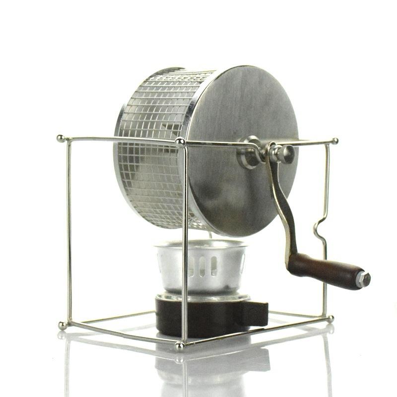 家用手摇烘豆机咖啡豆烘焙机小型不锈钢滚轮烘烤机coffee roaster