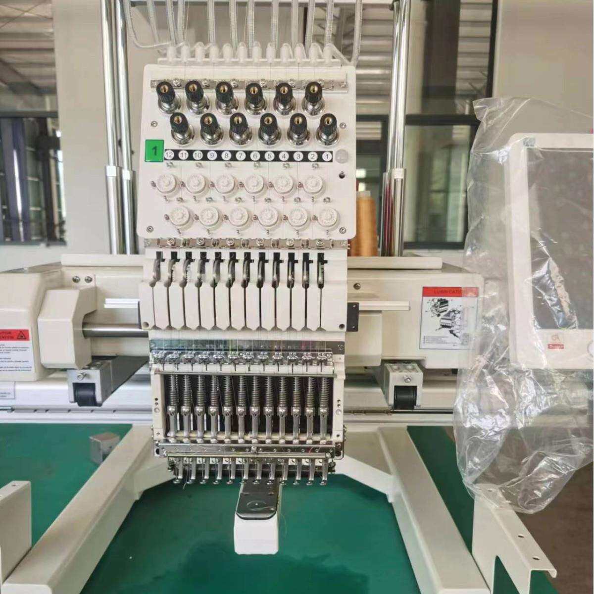 电脑刺绣机一台单头刺绣机专业刺绣机缝纫机工业机绣花机单头12针