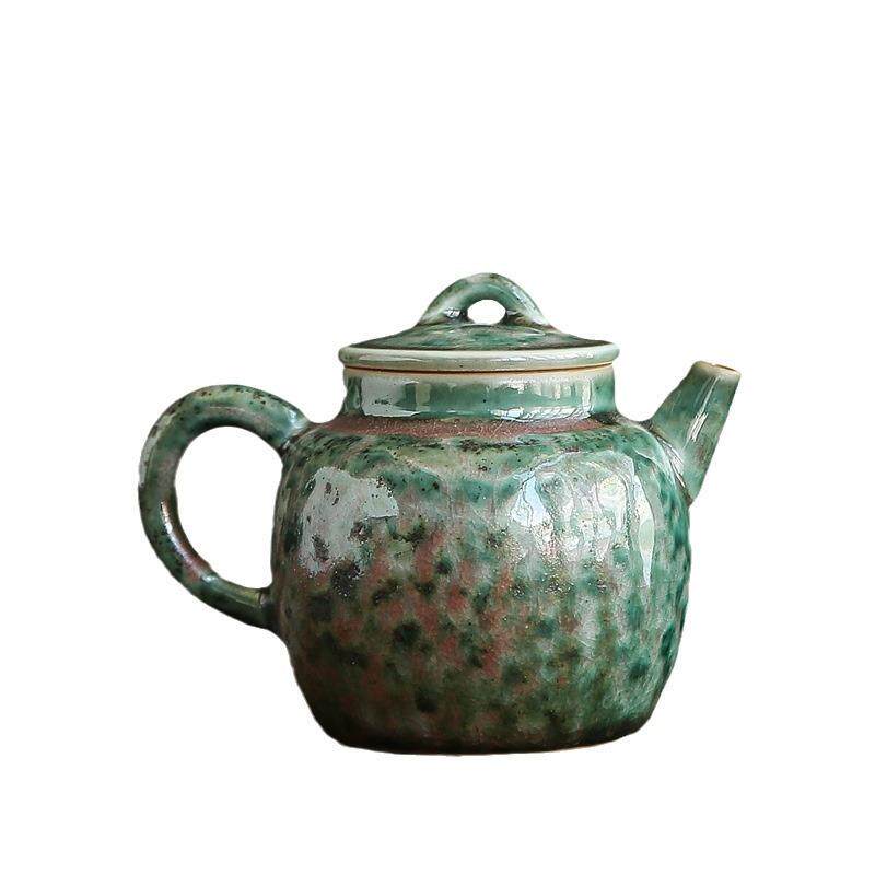 茶壶柴烧复古陶瓷泡茶壶窑变单壶日式家用过滤小壶龙蛋壶茶具