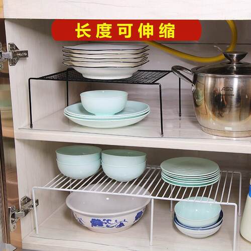 厨房调味料置物架铁艺橱柜省空间多功能伸缩组合放锅碗筷收纳架子