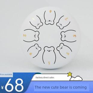 饰品打击 儿童教育艺术装 6英寸8音熊风格 空灵鼓智能启蒙皮瓣口袋裤