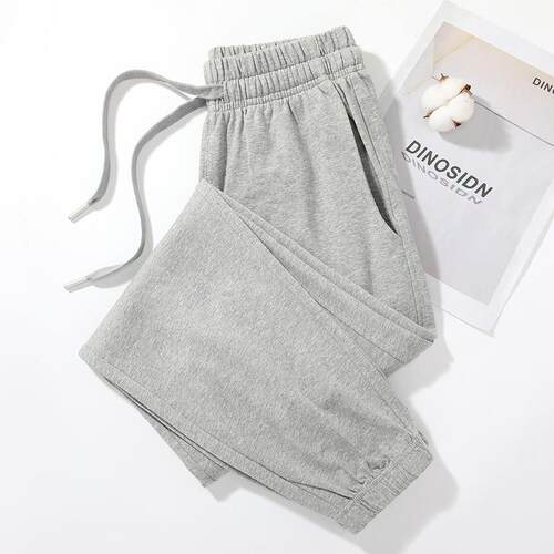 2-Pack Women'S Solid Color Drawstring Jogger Pants Thick