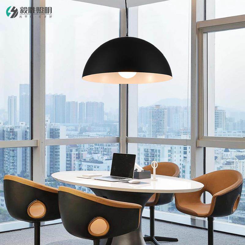 北欧半圆吊灯火锅店咖啡厅理发店网吧餐厅彩色吊灯led奶茶店吊灯